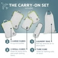 thumbnail image 4 of Compression Packing Cubes for Travel - Luggage and Backpack Organizer Packaging Cubes for Clothes (White and Green, 6 Piece Set), 4 of 6