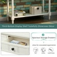 thumbnail image 3 of Console Table, 35.43" Wood Console Sofa Table with Two Drawers & Bottom Shelf, Daisy Series Entryway Table for Living Room, Traditional Design, Ivory, 3 of 7