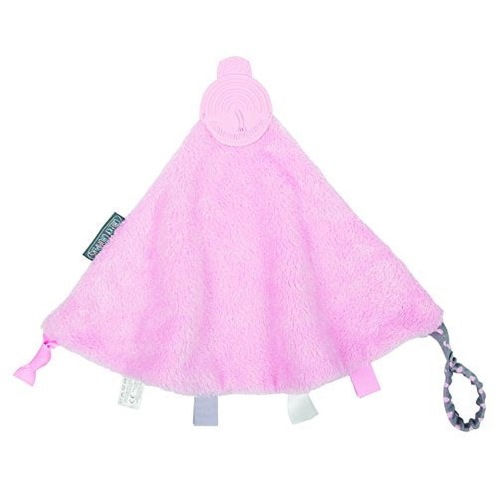Cheeky Chompers Comfortchew Teething Blanket in Polka Dot Pink