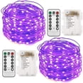 thumbnail image 1 of Batteridrivna ljusslingor, 33 fot 100 LED-slingor, fjärrkontrolltimer, 8 lägen, 10 meter, 1 of 5