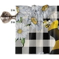 thumbnail image 5 of Bee and Gnome Kitchen Curtains Tiers and Valance Set 3 Piece for Windows, Rod Pocket Window Treatment 24 Inch Length Living Room Bedroom Bathroom Window Curtains Summer Idyllic Gnomes Flowers Honey, 5 of 5