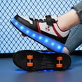 thumbnail image 3 of Kids LED Roller Skate Shoes with Wheel Light up Roller Shoes Kids Skates Sneakers Gift for Girls Boys Children, 3 of 21