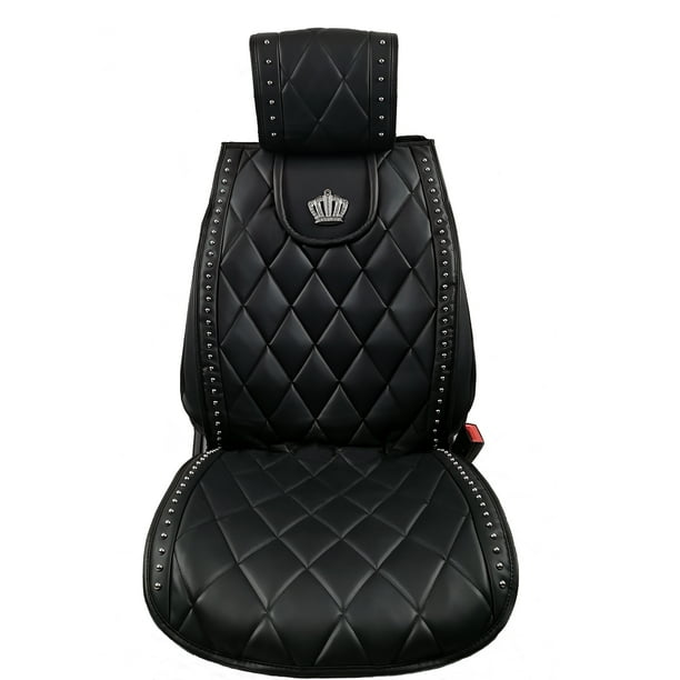 Carshaping Universal Full Surrounded Bling Diamond Crown Soft Leather