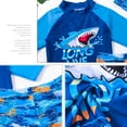 thumbnail image 5 of GYRATEDREAM Boys Two Piece Rash Guard Swimsuits Kids Short Sleeve Swimwear Sets Bathing Suit with Sun Hat for 4-5T Dark Blue, 5 of 7
