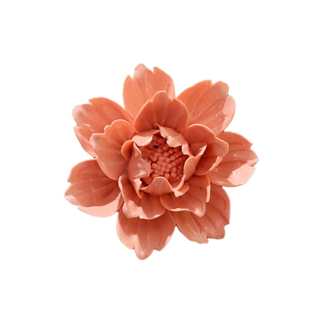 Cateissary Flores de cerámica para colgar en la pared de flores, pegatinas artesanales pastorales para el hogar, TV, Hotel, tienda de negocios, Decoración del hogar Naranja Medio