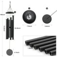 thumbnail image 5 of BSHAPPLUS® 45" Wind Chimes for Outside, Heavy Duty Wind Chimes,Memorial Wind Chimes with 6 Aluminum Tubes for loss of loved one,Home Garden Hanging Decor,Black, 5 of 11