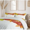 thumbnail image 6 of Ambesonne Rowan Duvet Cover Sets, Autumn Branches Border, 2-King, Yellow Orange Lime Green, 6 of 7