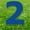 Blue, variant on 20 x 15 in. Number 2 Yard Sign, Red