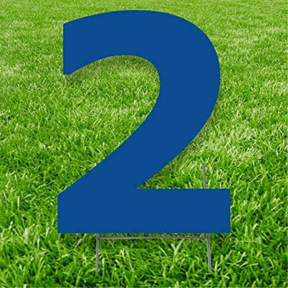 Blue Number 2 20 inches tall