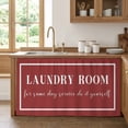thumbnail image 5 of Laundry Cabinet Curtains for Shelves, Pure Red Minimalist Solid Color Modern Art Privacy Curtain for Closet Self Adhesive, Dust-Proof Drapes for Closet Storage Room Classroom Doorway, 32"W x 55"L, 5 of 9