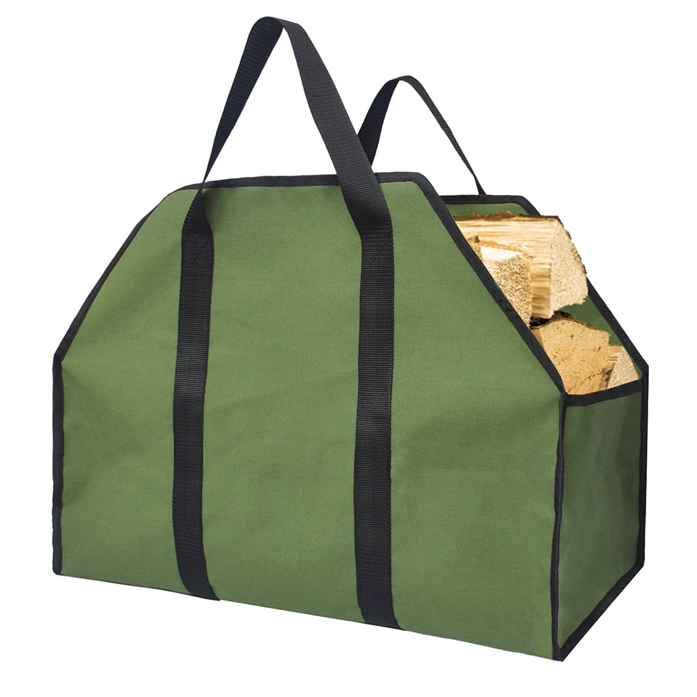 Waterproof Canvas Heavy Duty Firewood Carrier Wood Log Holder Indoor