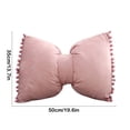 thumbnail image 3 of 1 funda de almohada de gamuza sintética con lazo peludo para dormitorio, sofá y sala de estar., 3 of 6
