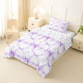 thumbnail image 2 of Erosebridal Bowknot Twin Comforter Set,Ribbon Purple Bow,Reversible,2-Piece, 2 of 7