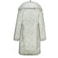 thumbnail image 6 of felwors Faux Fur Coat Women Long Fuzzy Fleece Jacket Open Front Cardigan Fur Lapel Coat Warm Winter Coats Fashion Outfits White, S, 6 of 6