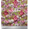 thumbnail image 1 of Soimoi Rayon Fabric Butterfly & Orchids Floral Print Fabric by The Yard 42 Inch Wide, 1 of 1