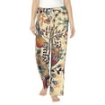 thumbnail image 2 of Picia Floral With Birds And Fantasy Flowers Womens Soft Woven Cotton Elastic Waistband Sleep Pajama Pant Lounge Sleep Pant With Pockets And Drawstring-XX-Large, 2 of 9