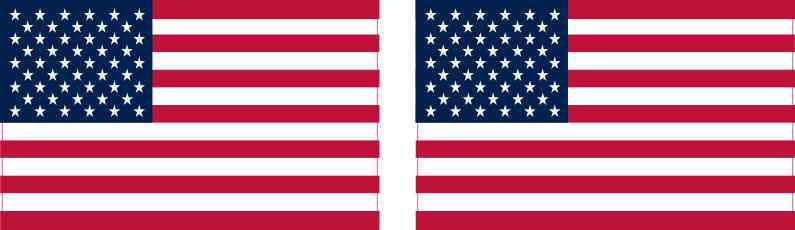 Stars & Stripes American Flags Graphics Decals CHROME EDITION 48 Decals Included 