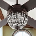 thumbnail image 5 of SAFAVIEH Ceiling Light Fan Crista 3Lt 48" Ceiling Fan Oil Rub Bronze / Clear, 5 of 7