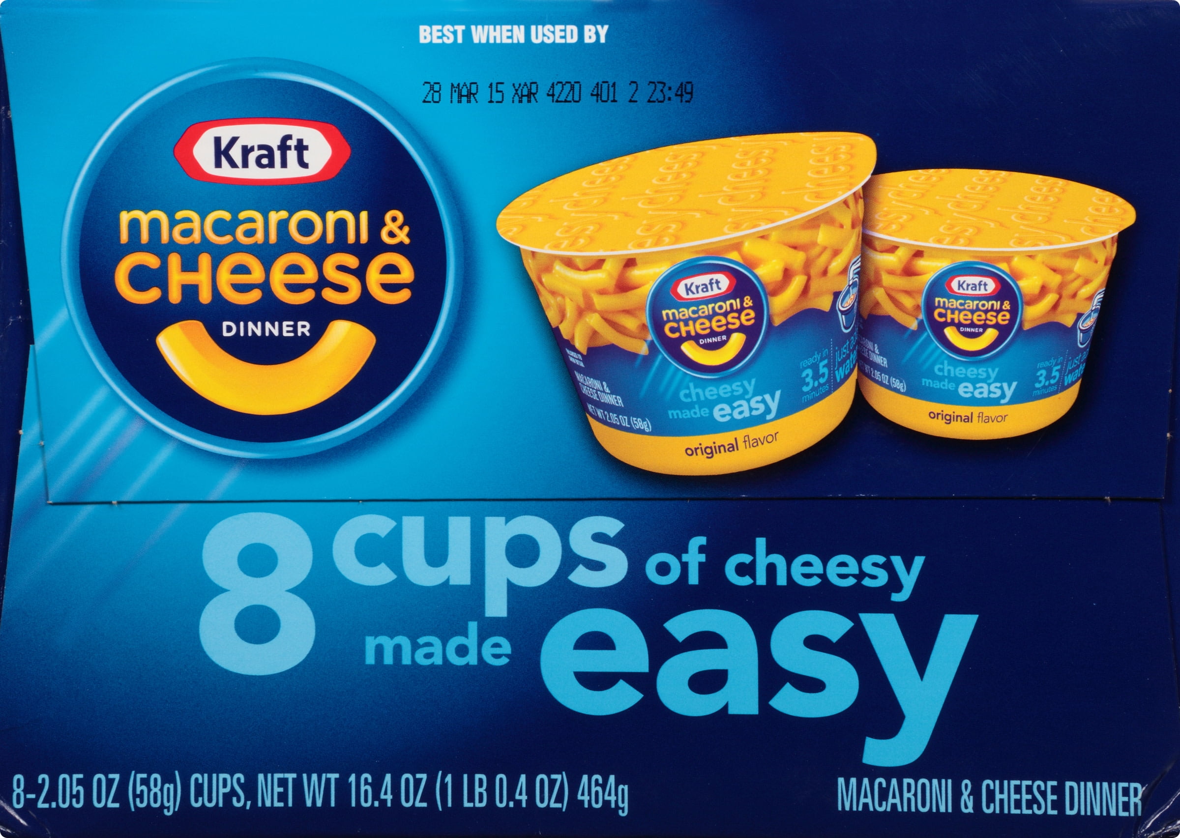 Kraft Easy Mac Original Flavor Macaroni and Cheese, 8 ct - 16.4 oz Box