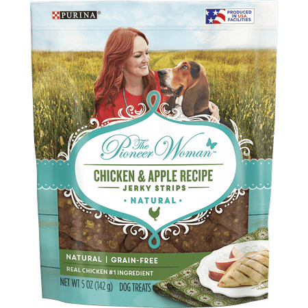 The Pioneer Woman Grain Free, Natural Jerky Dog Treats; Chicken & Apple Recipe Jerky Strips - 5 oz. (Best Dog Treats For Dogs)