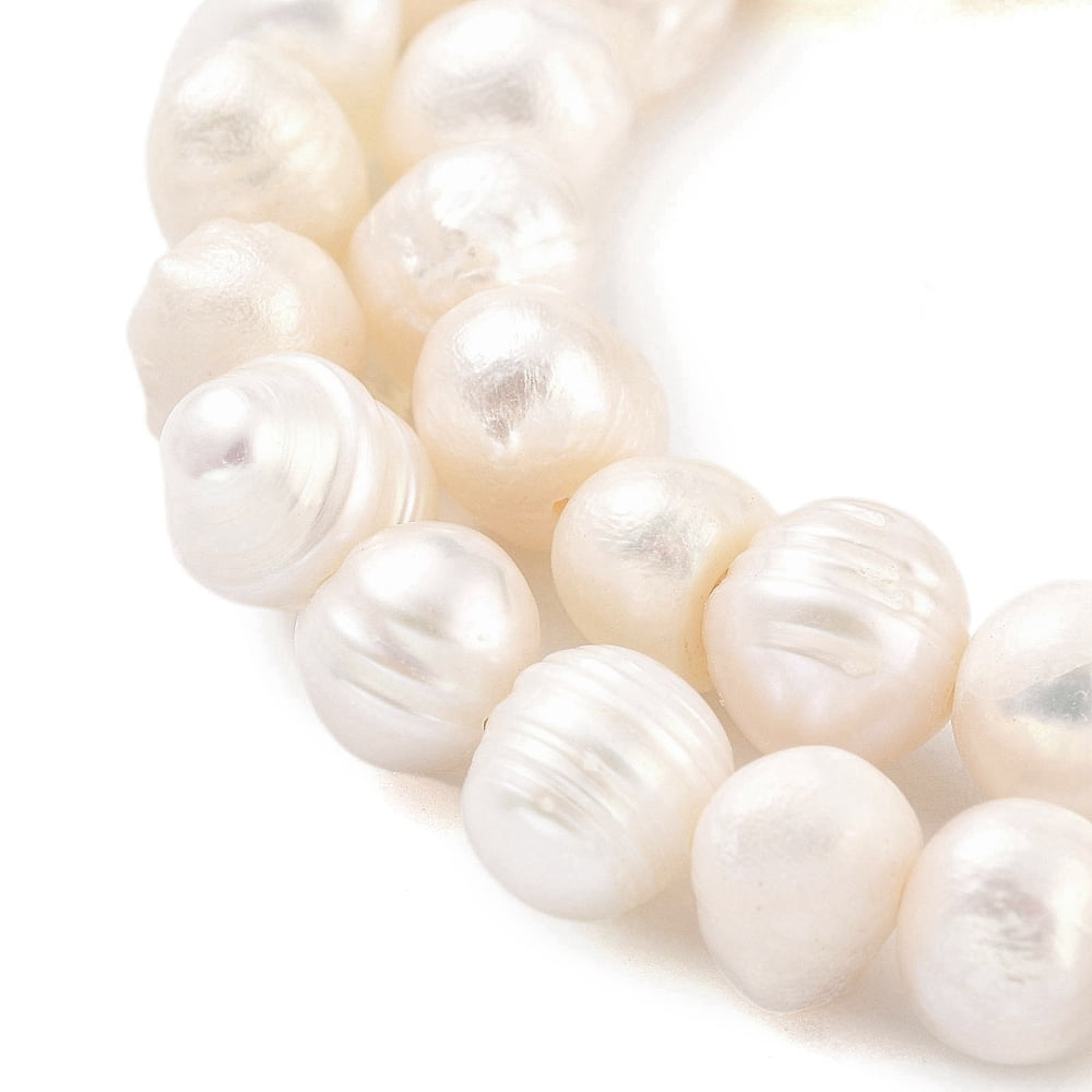 4strands Cultured Freshwater Pearl Beads Strands Potato Antique White 6~7mm Hole: 0.6mm about 29pcs/strand 6.69 inch(17cm)