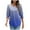 Blue, variant on 3/4 Length Sleeve Womens Tops Dressy Casual Office Work Blouses Loose Fit Ruffle Flowy Tunic Tops Trendy Outfits