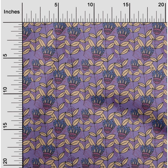 oneOone Viscose Chiffon Purple Fabric Abstracts Craft Projects Decor Fabric Printed By The Yard 42 Inch Wide