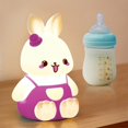 thumbnail image 4 of Hohaski Rabbits Patting Small Night Light Soft Silica Gel Material Bedroom Bedside Lamp Ambient Light Intelligent Timed Colorful Lights Sleep Light, 4 of 6