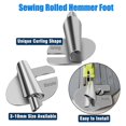 thumbnail image 4 of Sewing Rolled Hemmer Foot Set 4Pcs (4/6/8/10MM),Universal Sewing Machine Accessories Rolled Hem Presser Foot, 4 of 5