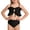 Black, variant on Piuwrlz Blue Swimsuit Teen Girls Swimming Suit Two Piece Bikini Blue Size 150