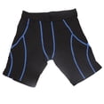 thumbnail image 2 of Pantalones cortos deportivos de compresión para hombre, de alta elasticidad, de secado rápido, con rayas azules, transpirables, para fitness, color azul, L, 2 of 15
