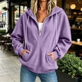 thumbnail image 7 of YanHoo Corduroy Hoodies for Women Long Sleeve Zip Up Hooded Sweatshirts Loose Solid Color Pullover Tops with Pocket, 7 of 7