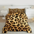 thumbnail image 2 of Manfei Wild Cheetah Pattern Bedding Comforter Set,Black Brown Twin Comforter Sets,Leopard Print Bedding Set For Child,Super Cozy Room Decor Reversible,2pcs, 2 of 8