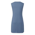 thumbnail image 6 of JIAYUE Women's Dress Above Knee Casual V Neck Sleeveless Flowy Comfortable Everyday Wear Solid Color Loose Fit Lightweight Breathable Fashionable Sundress Versatile Female Dresses, 6 of 6