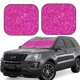 thumbnail image 1 of Balery Rose Red Glitter Parasol para parabrisas de coche de 2 piezas | Parasol plegable para parabrisas delantero de coche para la mayoría de sedanes-Medium, 1 of 5