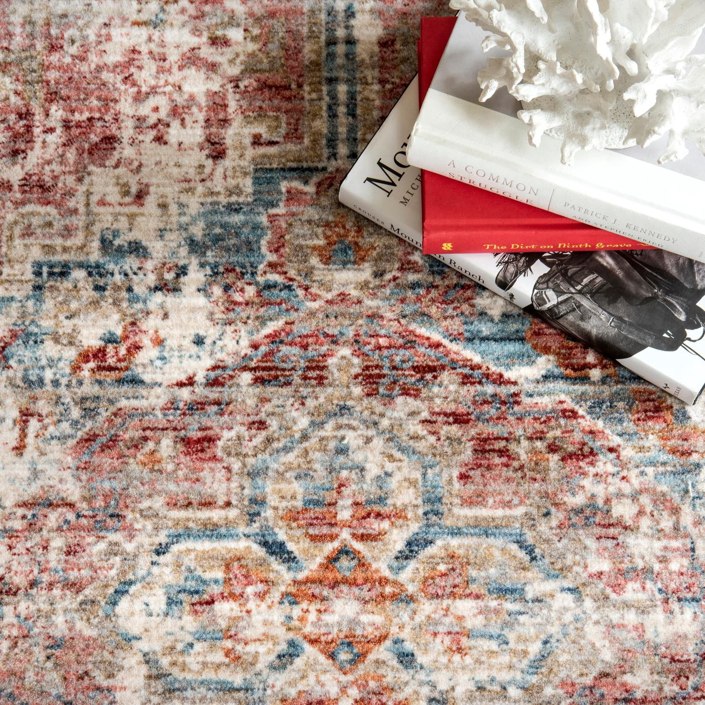 nuLOOM Zest Mottled Mast Medallion Area Rug, 4' x 6', Beige