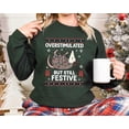 thumbnail image 5 of Overstimulated But Festive Possum Christmas Sweatshirt, Ugly Christmas Printed Sweater, 5 of 5
