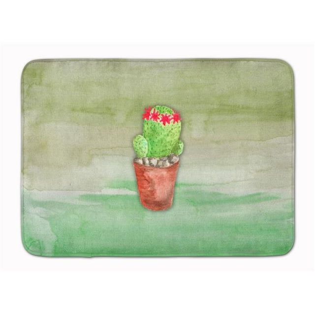 Carolines Treasures BB7364RUG Cactus Green Watercolor Machine Washable Memory Foam Mat