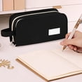 thumbnail image 6 of Retro Style Large Capacity Pencil Case, Portable Rectangular Stationery Storage Pouch with Stain Resistance, Soft Protective Pen Bag for Home Office, Durable Desk Decoration Organizer, AKLJWH, 6 of 7