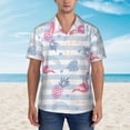 thumbnail image 4 of Balery Flamingo and Pineapple Print Men's Hawaiian Shirts Short Sleeve Beach Shirt Relaxed Fit Vacation Button Down Shirts-XX-Large, 4 of 9