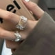 thumbnail image 1 of Anillo para mujer, anillo abierto ajustable, juego de 2 TUNC Sencillez, 1 of 3