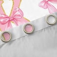 thumbnail image 4 of Manfei Dreamy Princess K Letter Monogrammed Black Out Curtains for Girls Women,Shabby Chic Romantic Bow Knot Curtains Pack of 2 (42x63 Each) for Kids Teens,Super Cozy Room Decor, 4 of 6