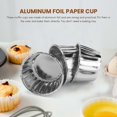 thumbnail image 2 of 50Pcs Aluminum Foil Cupcake Cups Disposable Muffin Liners Baking Cups Aluminum Cupcake Tip Pan Rame, 2 of 5