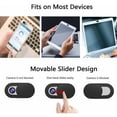 thumbnail image 3 of y 3 Pack Webcam Cover, Sliding Self-Adhesive Webcam Cover Ultra-Thin Front Camera Cover for Laptop, PC, Smartphones, Tablets, Notebook Pro, etc. - Black, 3 of 5