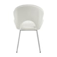 thumbnail image 6 of S-HOME Velvet Chairs Set of 2 Featuring 21.6-Inch Enlarged Seat And Elegant Silver Legs For Home Decor，White, 6 of 9