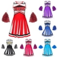thumbnail image 2 of Outfits for Girls 2-Piece Cheerleading Performance Set Black Soft Breathable Lightweight Stretchy Casual Two Piece Outfit, 2 of 6