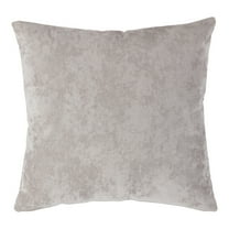 Greendale Home Fashions 20 in x 20 in Modern Ash Gray Polyester Velvet Throw Pillow with Removable Cover