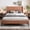 Natural, variant on HICOMILA Queen Size Platform Bed with Bamboo Structure, Mid-Century Style Bed Frame with Headboard, Rounded Corner Design, Brown