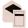 JAM Paper Wedding Invitation Set, Large, 5 1/2 x 7 3/4, Black Border Set, Black Card with Black Lined Envelope, 100/pack