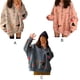 thumbnail image 2 of Qarigey Mujeres Cuello Camiseta Estampado Top Primavera Otoño Manga Larga Camisa Suelta M Prendas para la parte del cuerpo rosado XXL, 2 of 8